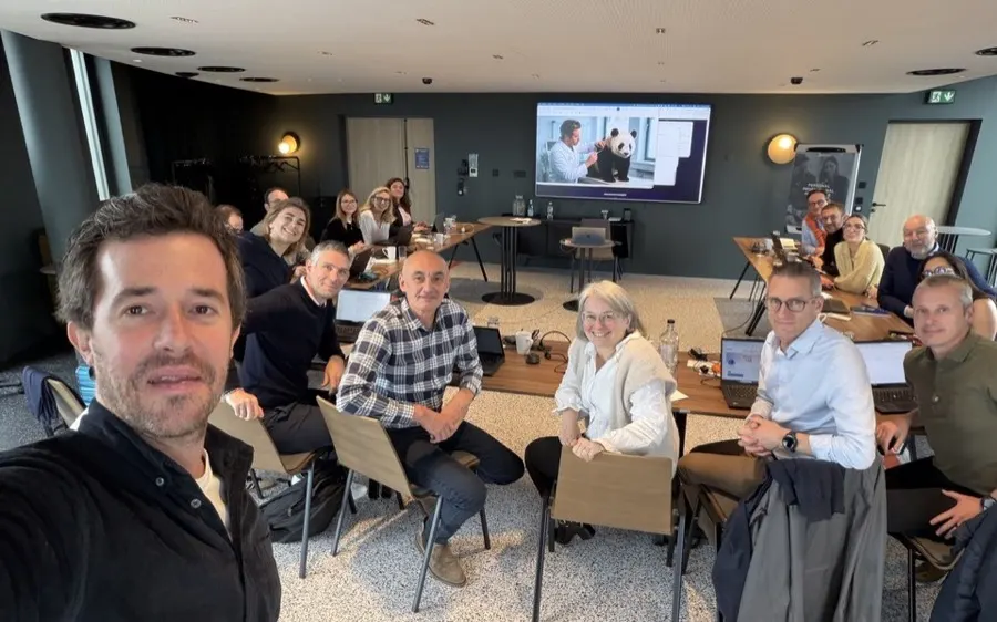 Selfie de groupe en formation